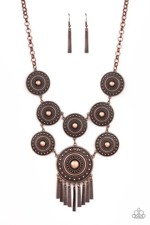 Necklaces Paparazzi Necklace Modern Medalist Copper Paparazzi Jewelry