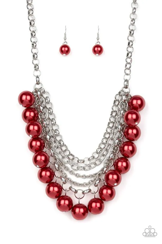 Necklaces Paparazzi Necklace OneWay WALL STREET Red Paparazzi Jewelry