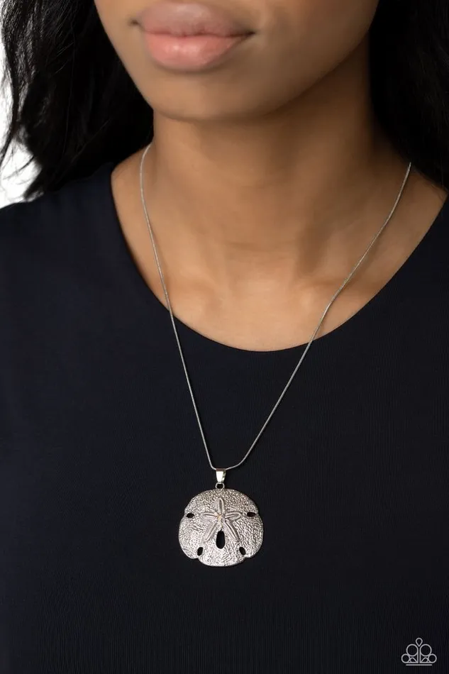 Necklaces Paparazzi Necklace Seize the Sand Dollar Pink Paparazzi Jewelry