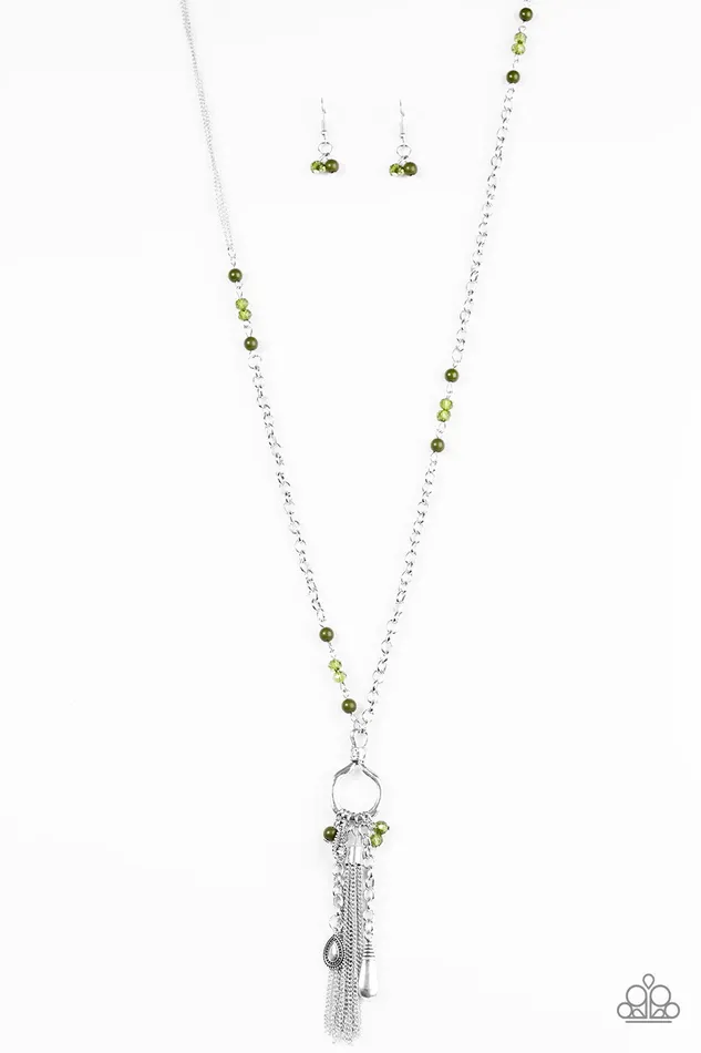 Necklaces Paparazzi Necklace Whimsically Wayward Green Paparazzi Jewelry
