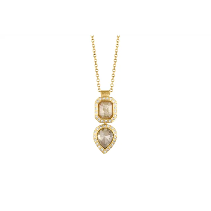 Necklaces Todd Reed Todd Reed Custom 18K Yellow Gold Diamond Necklace
