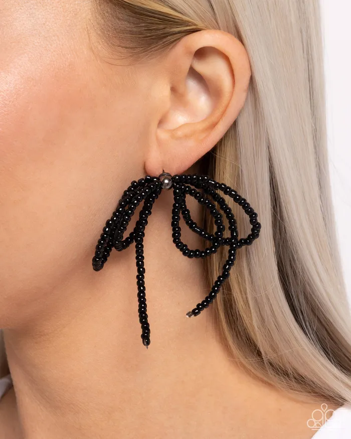 Paparazzi Accessories Earrings Paparazzi Earring Sophisticated Sprinkle Black