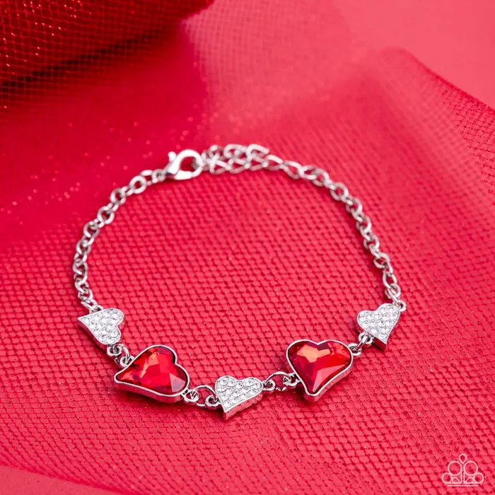 Paparazzi Bracelet Cluelessly Crushing Red Paparazzi Jewelry Bracelets Paparazzi Bracelet Cluelessly Crushing Red Paparazzi Jewelry Bracelets