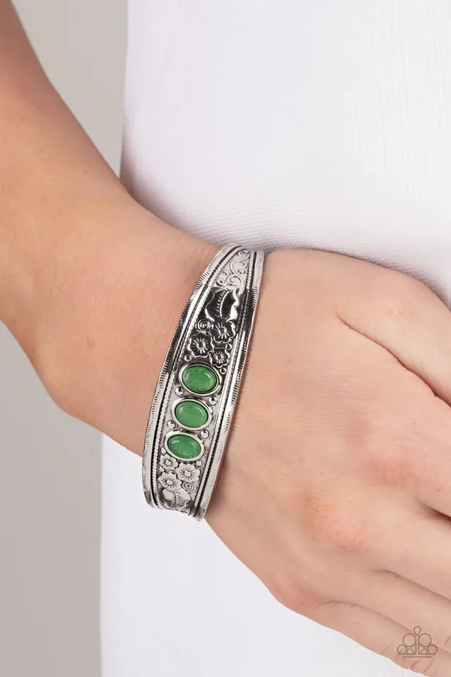 Paparazzi Bracelet Flower Patch Picnic Green Paparazzi Jewelry Bracelets