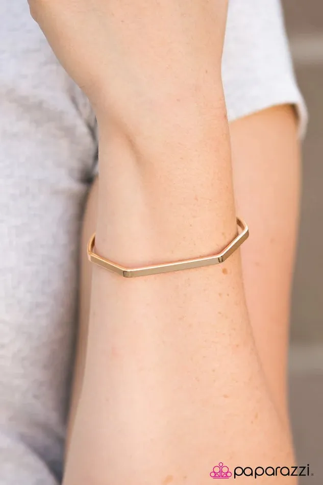 Paparazzi Bracelet GEOGetter Gold Paparazzi Jewelry Bracelets