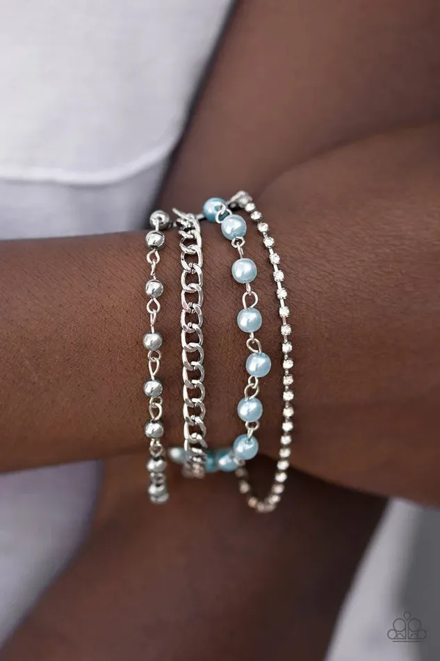 Paparazzi Bracelet GLITZY Business Blue Paparazzi Jewelry Bracelets
