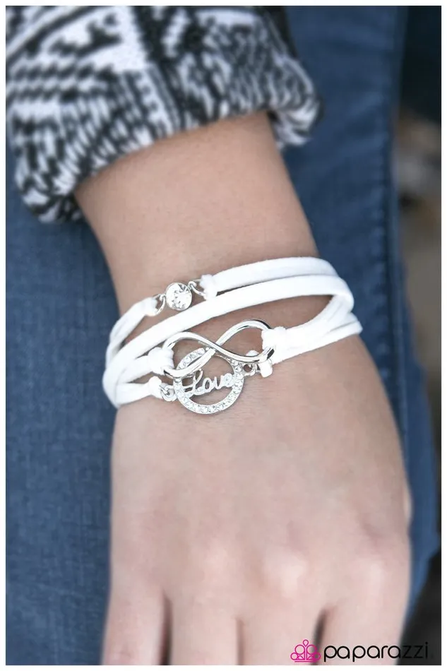 Paparazzi Bracelet I Will Always Love You White Paparazzi Jewelry Bracelets