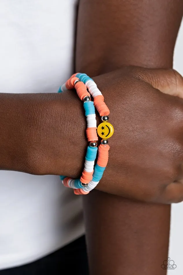 Paparazzi Bracelet In SMILE Orange Paparazzi Jewelry Bracelets