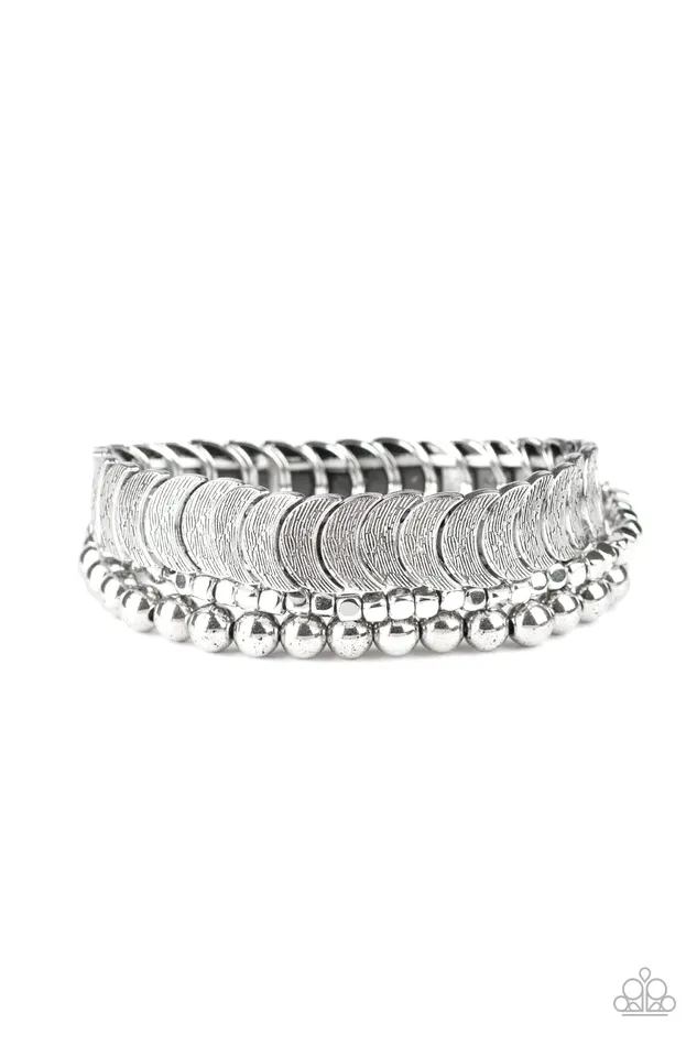 Paparazzi Bracelet LAYER It On Me Silver Paparazzi Jewelry Bracelets