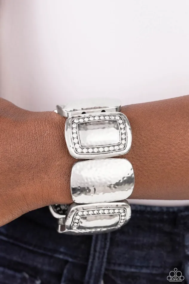 Paparazzi Bracelet Refined Radiance White Paparazzi Jewelry Bracelets
