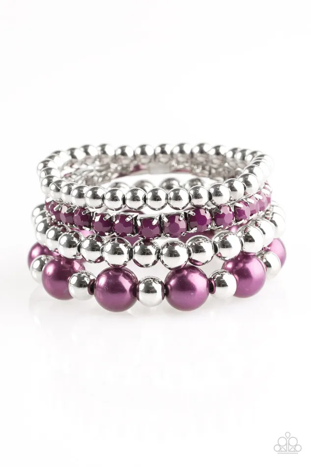 Paparazzi Bracelet RITZ Factor Purple Paparazzi Jewelry Bracelets