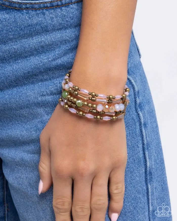 Paparazzi Bracelet Seasoned Stack Brass Paparazzi Jewelry Bracelets