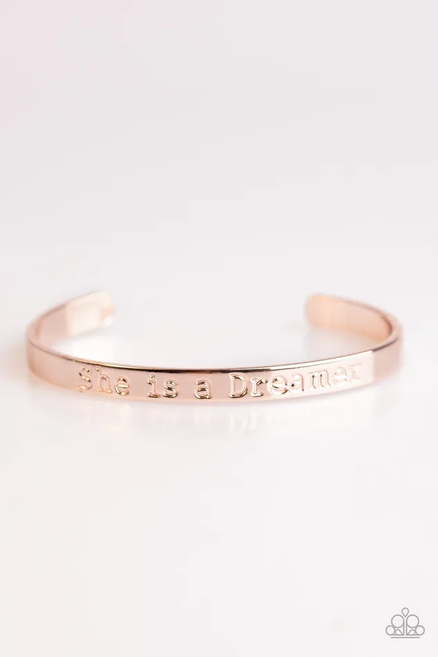 Paparazzi Bracelet She Is A Dreamer Rose Gold Paparazzi Jewelry Bracelets