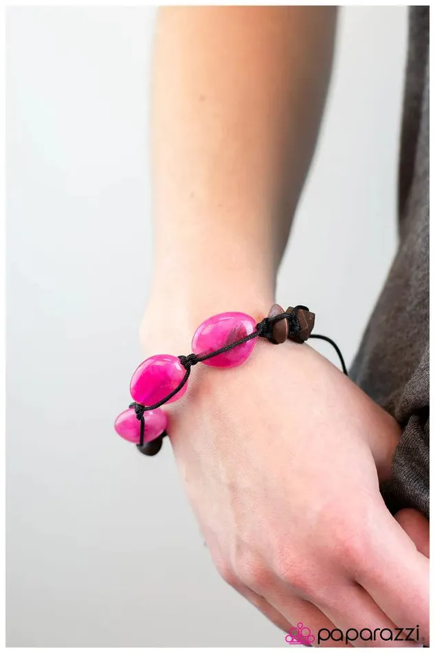 Paparazzi Bracelet Smoothing Things Over Pink Paparazzi Jewelry Bracelets