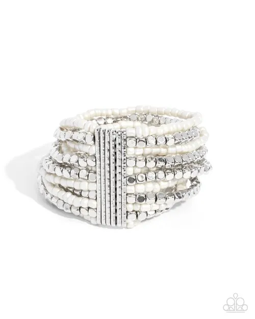 Paparazzi Bracelet Spirited Stack White Paparazzi Jewelry Bracelets Paparazzi Bracelet Spirited Stack White Paparazzi Jewelry Bracelets