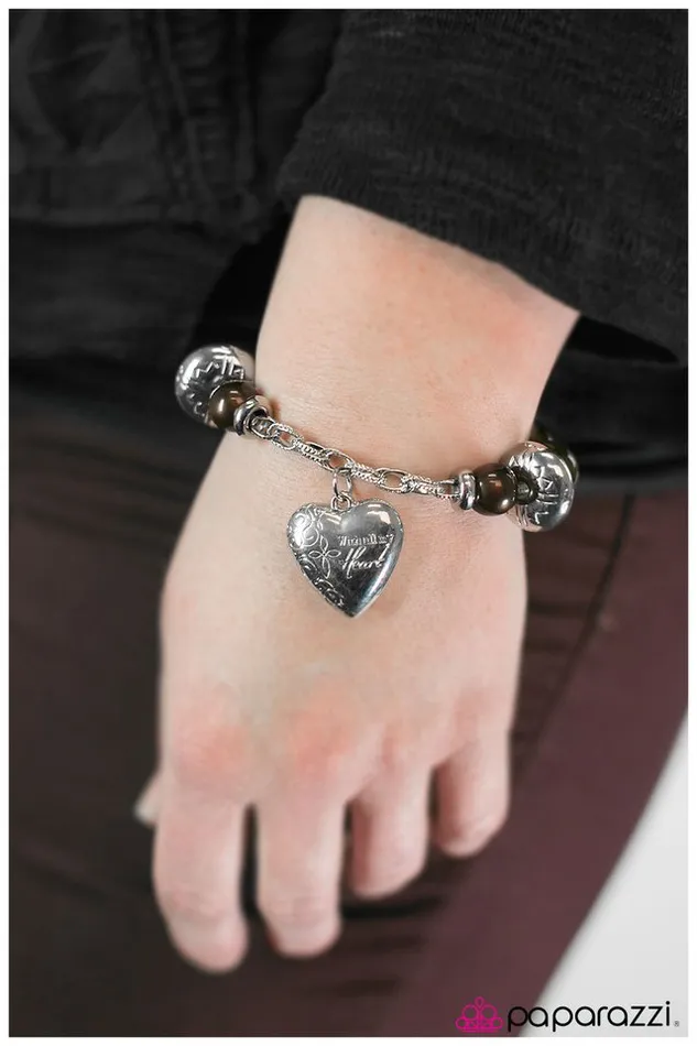 Paparazzi Bracelet Take To Heart Brown Paparazzi Jewelry Bracelets