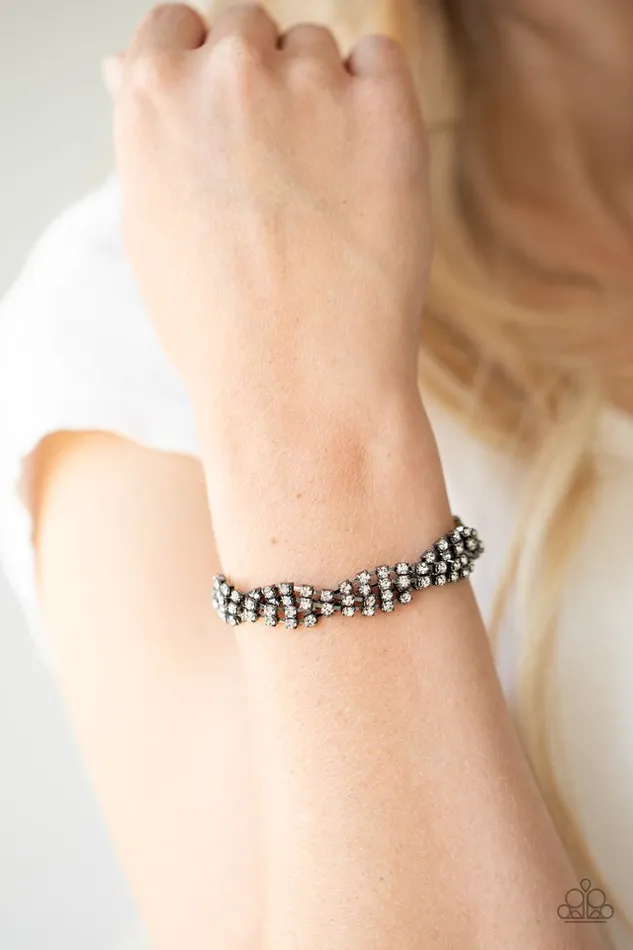 Paparazzi Bracelet Twists and Turns Black Paparazzi Jewelry Bracelets