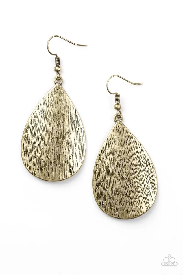 Paparazzi Earring All Allure Brass Paparazzi Jewelry Earrings