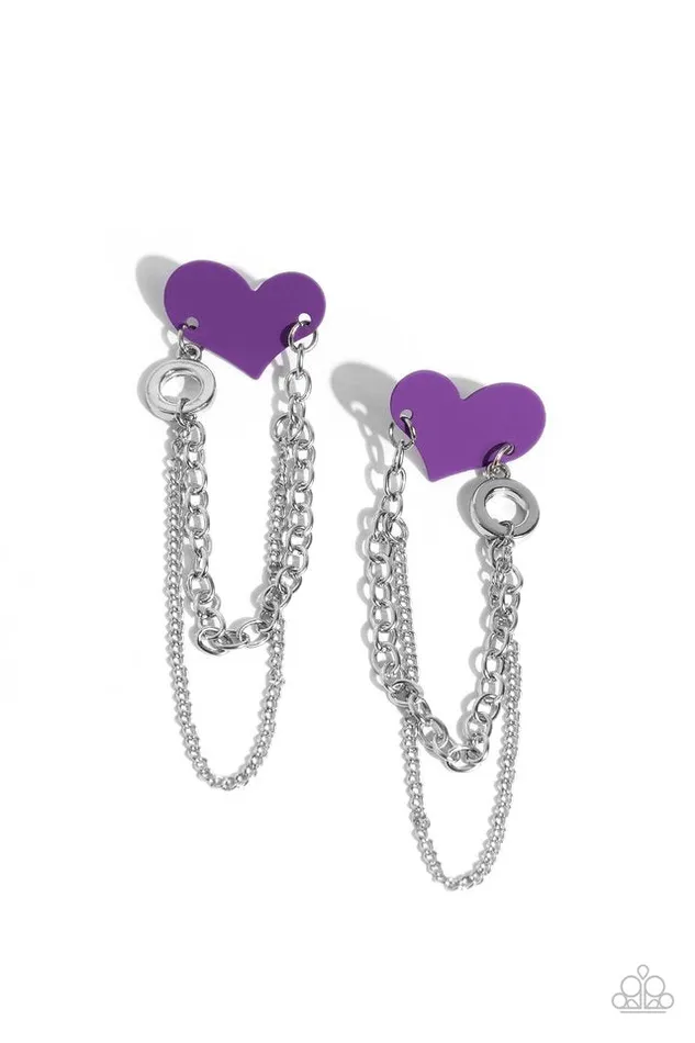 Paparazzi Earring Altered Affection Purple Paparazzi Jewelry Earrings Paparazzi Earring Altered Affection Purple Paparazzi Jewelry Earrings