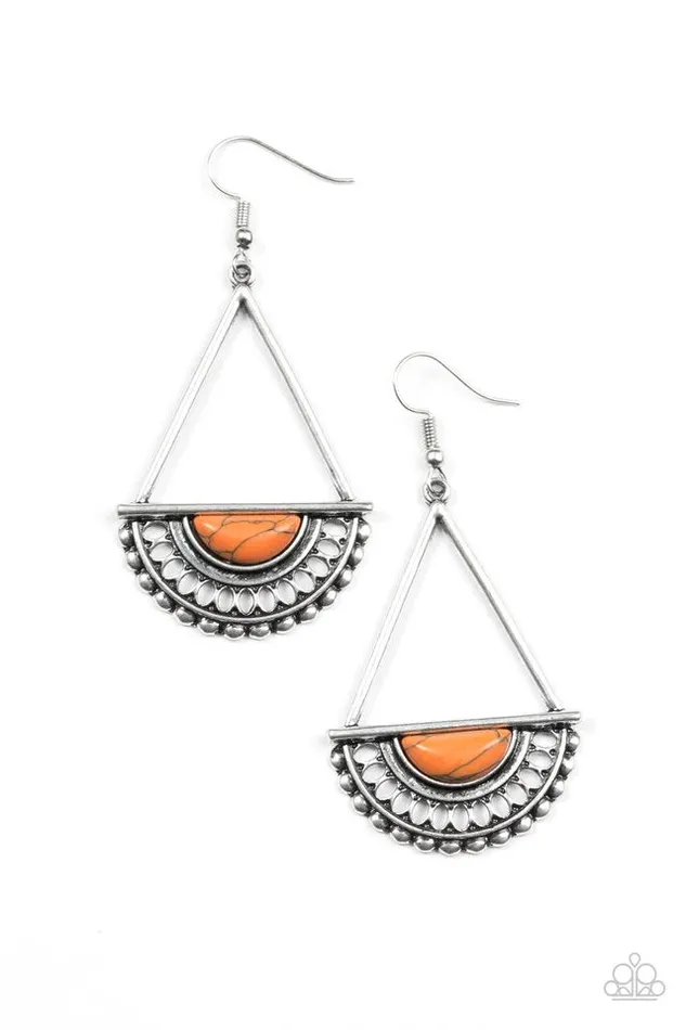 Paparazzi Earring Canyon Cruzin Orange Paparazzi Jewelry Earrings