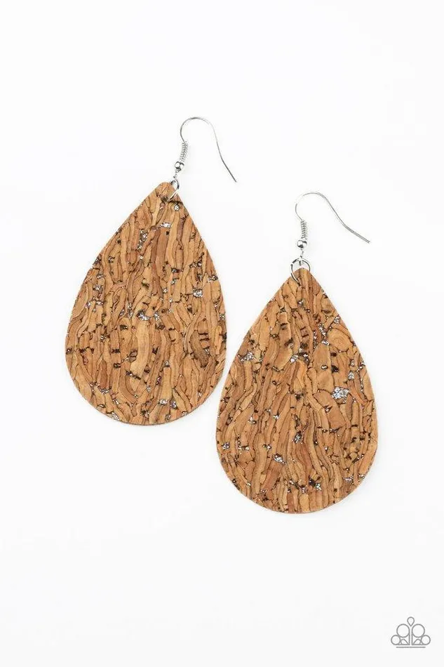 Paparazzi Earring CORK It Over Silver Paparazzi Jewelry Earrings Paparazzi Earring CORK It Over Silver Paparazzi Jewelry Earrings