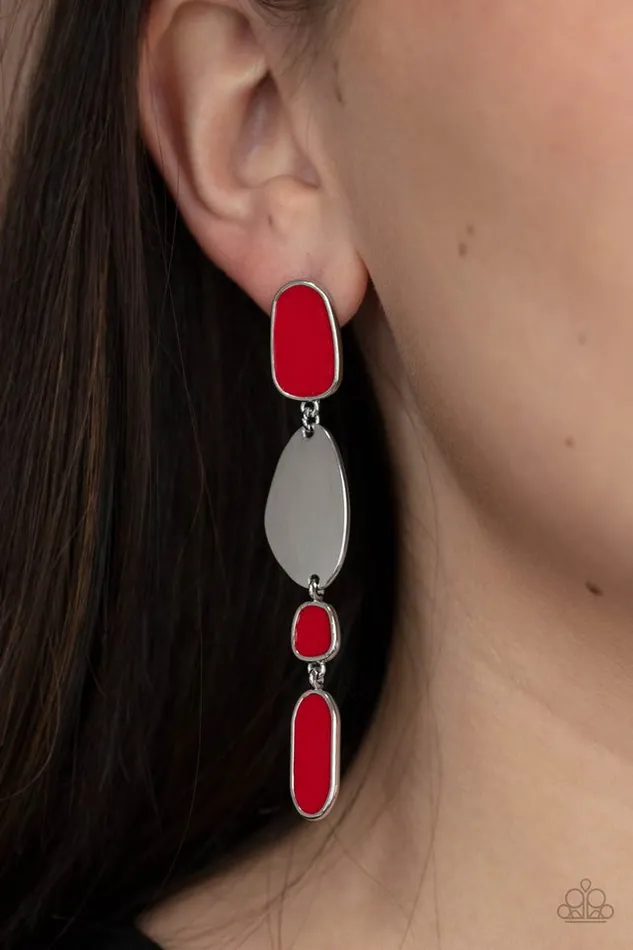 Paparazzi Earring Deco By Design Red Paparazzi Jewelry Earrings