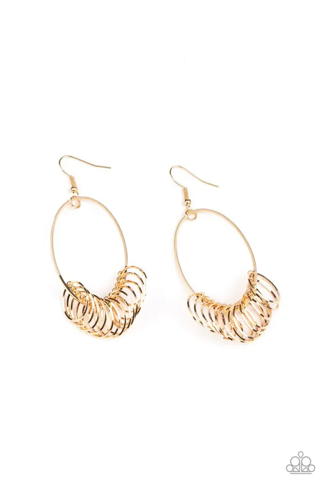 Paparazzi Earring Halo Effect Gold Paparazzi Jewelry Earrings Paparazzi Earring Halo Effect Gold Paparazzi Jewelry Earrings