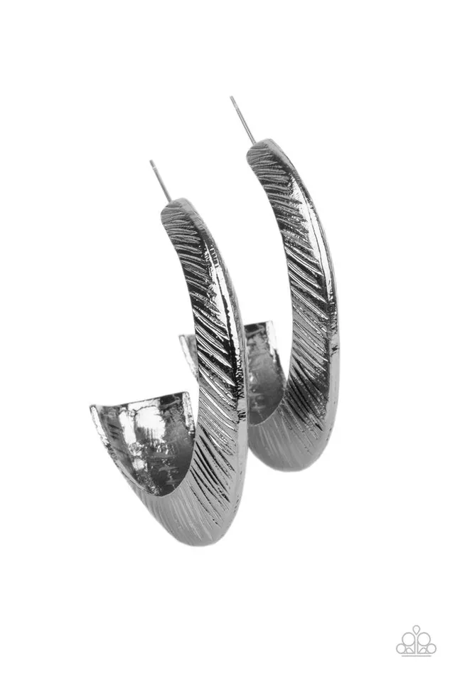 Paparazzi Earring I Double FLARE You Black Paparazzi Jewelry Earrings