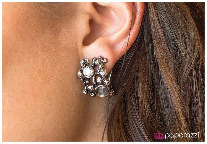 Paparazzi Earring Jewel of the Vine Silver Paparazzi Jewelry Earrings