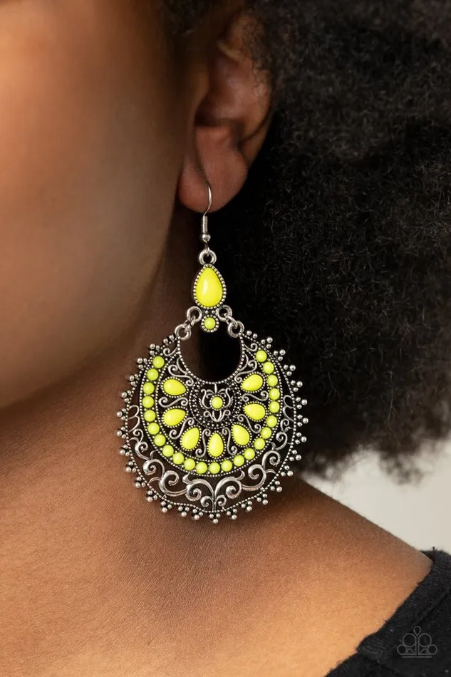 Paparazzi Earring Laguna Leisure Yellow Paparazzi Jewelry Earrings