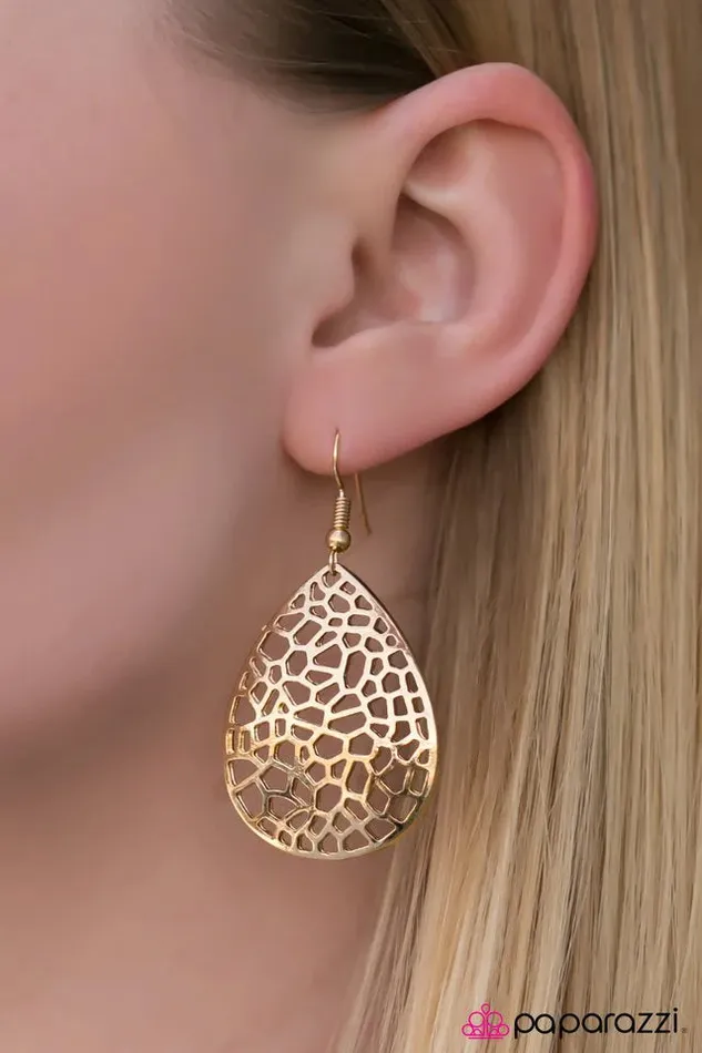 Paparazzi Earring Make It Or Break It Gold Paparazzi Jewelry Earrings