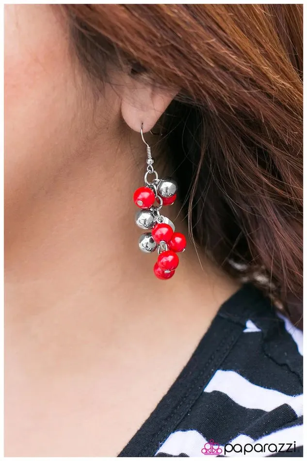 Paparazzi Earring My Girl Red Paparazzi Jewelry Earrings