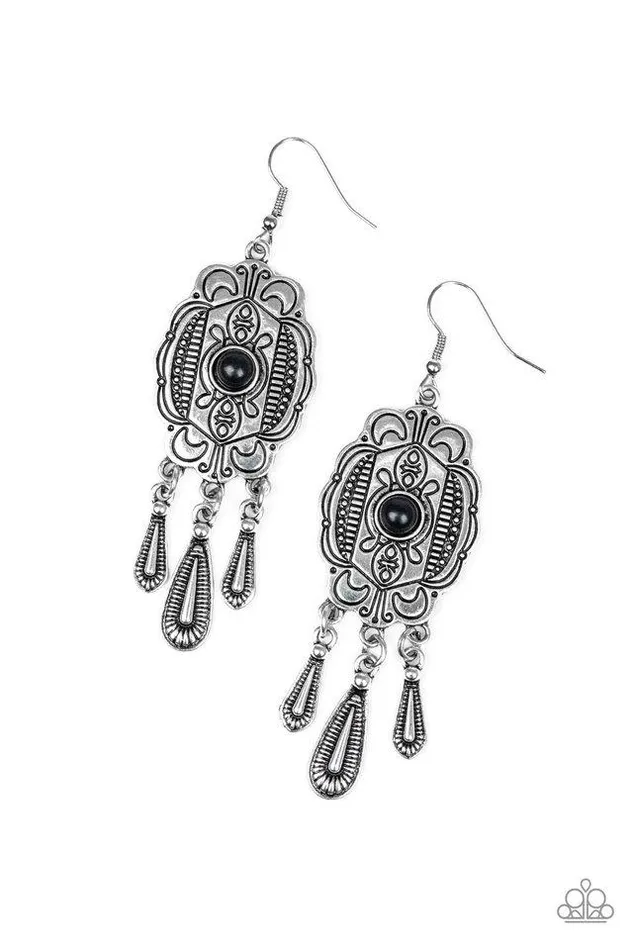 Paparazzi Earring Natural Native Black Paparazzi Jewelry Earrings
