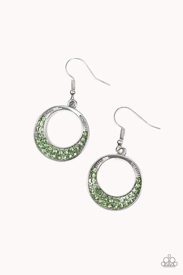 Paparazzi Earring Socialite Luster Green Paparazzi Jewelry Earrings