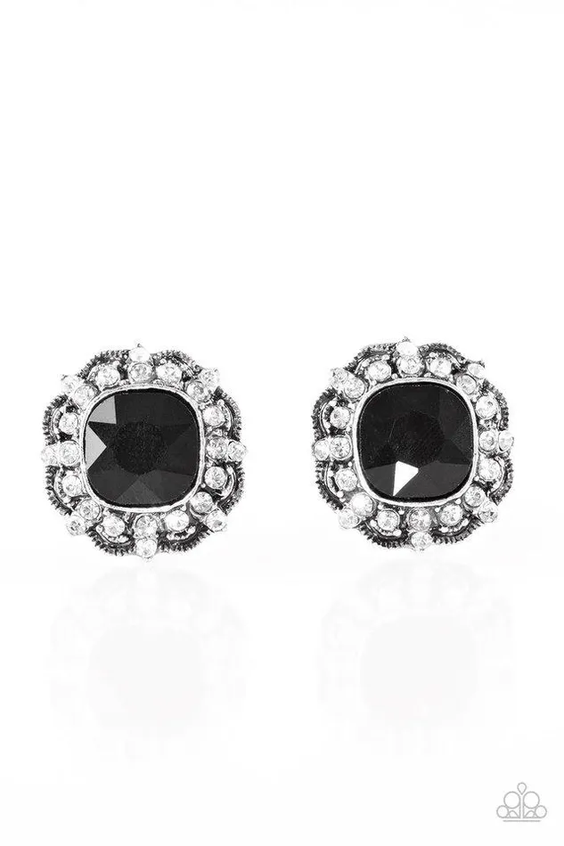 Paparazzi Earring Starry Starlet Black Paparazzi Jewelry Earrings