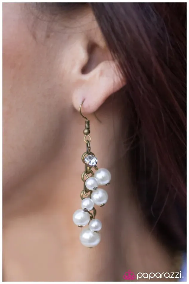 Paparazzi Earring The First Dance White Paparazzi Jewelry Earrings