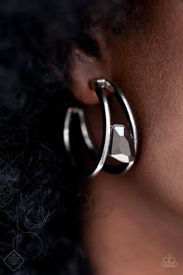 Paparazzi Earring Unrefined Reverie Silver Paparazzi Jewelry Earrings