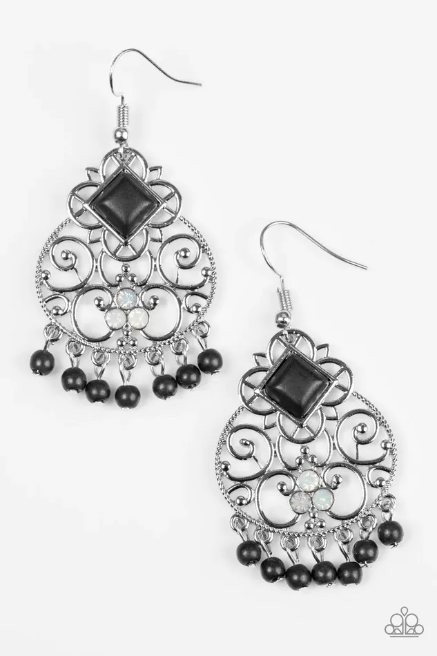 Paparazzi Earring Western Wonder Black Paparazzi Jewelry Earrings