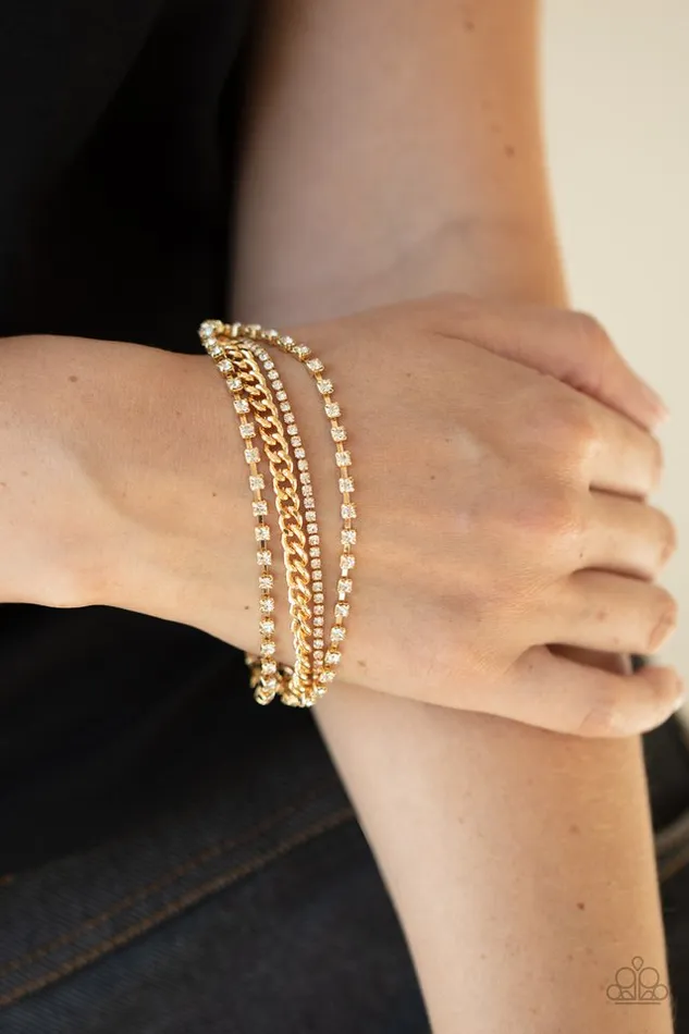 Paparazzi Jewelry Bracelets Paparazzi Bracelet Brilliantly Beaming Gold