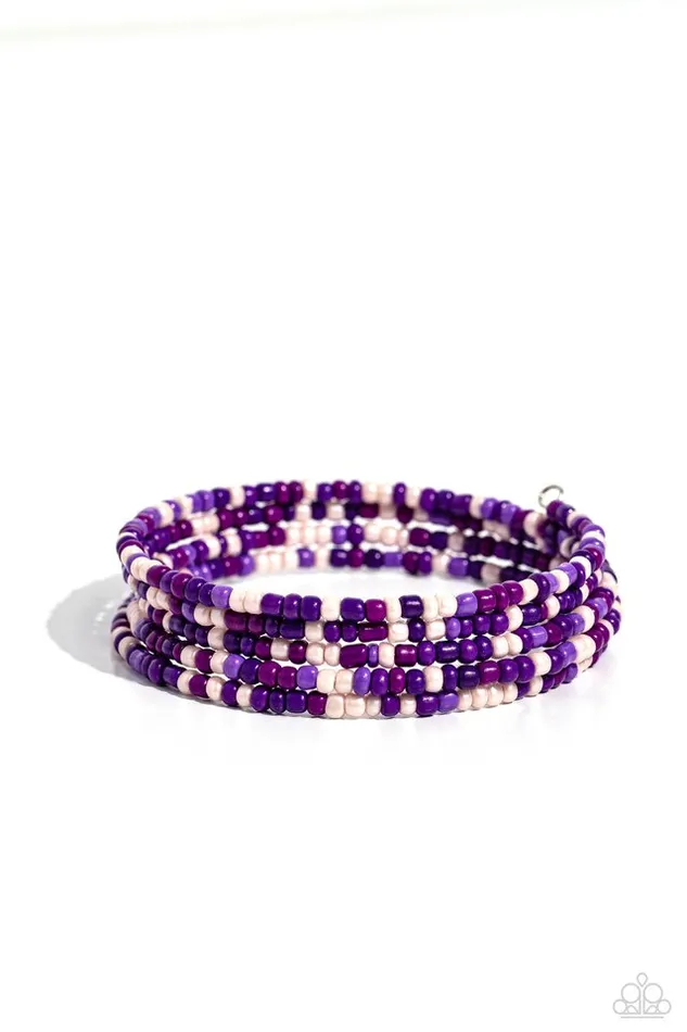 Paparazzi Jewelry Bracelets Paparazzi Bracelet Coiled Candy Purple Paparazzi Jewelry Bracelets Paparazzi Bracelet Coiled Candy Purple
