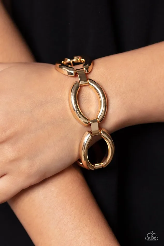 Paparazzi Jewelry Bracelets Paparazzi Bracelet Constructed Chic Gold