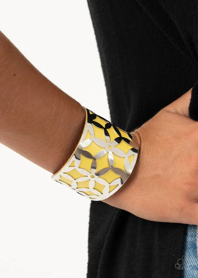 Paparazzi Jewelry Bracelets Paparazzi Bracelet Garden Fiesta Yellow