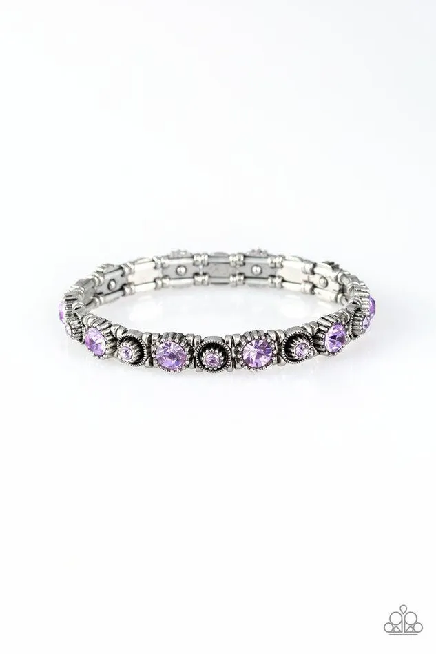 Paparazzi Jewelry Bracelets Paparazzi Bracelet Heavy On The Sparkle Purple