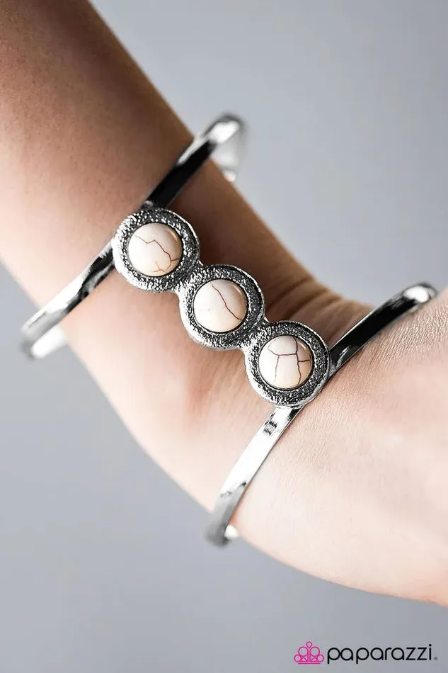 Paparazzi Jewelry Bracelets Paparazzi Bracelet Mountain Air White
