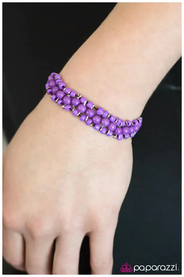 Paparazzi Jewelry Bracelets Paparazzi Bracelet Paving the Way Purple