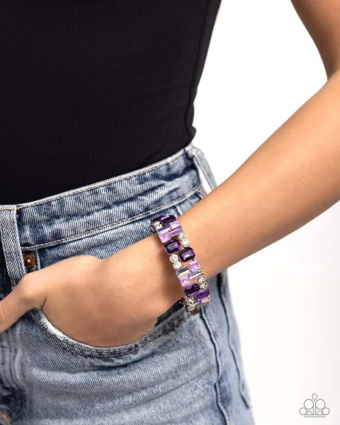 Paparazzi Jewelry Bracelets Paparazzi Bracelet Scattered Showcase Purple