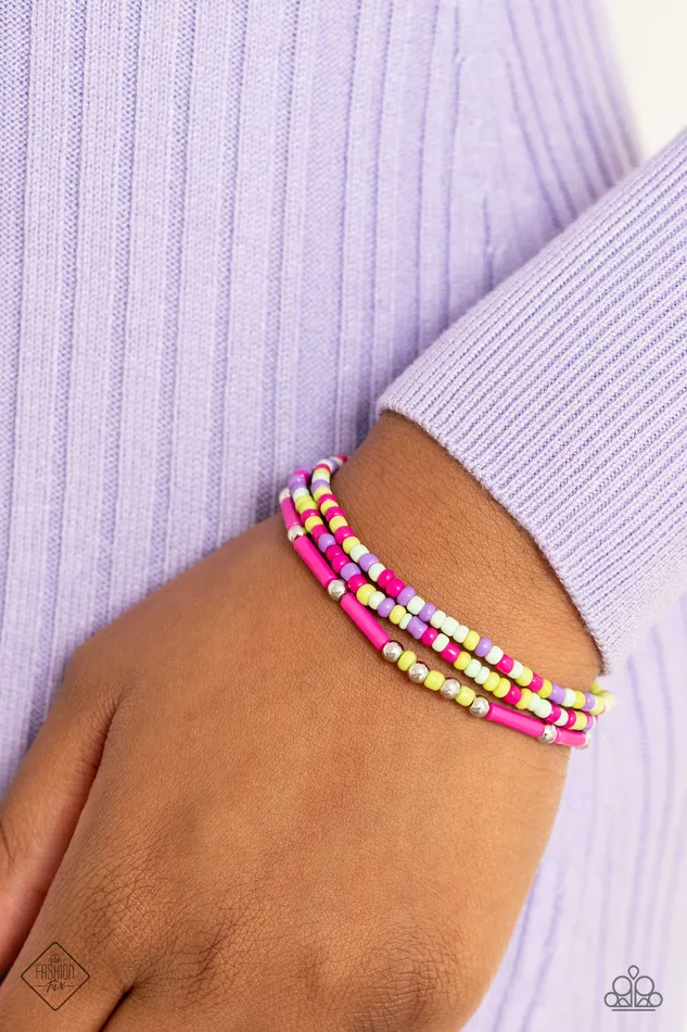 Paparazzi Jewelry Bracelets Paparazzi Bracelet Shoreline Sketch Pink