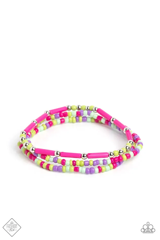 Paparazzi Jewelry Bracelets Paparazzi Bracelet Shoreline Sketch Pink