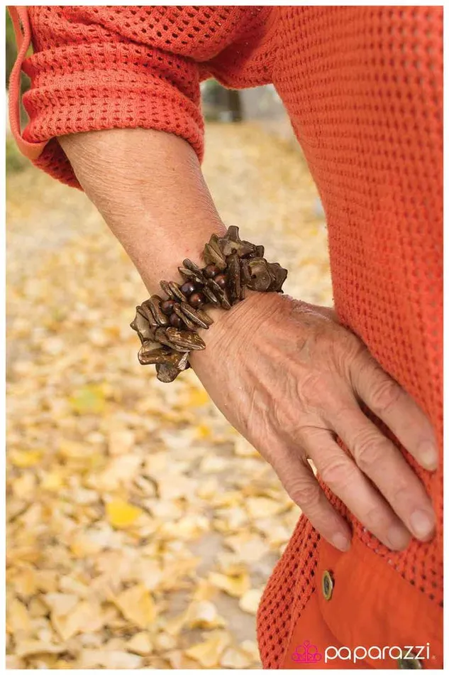 Paparazzi Jewelry Bracelets Paparazzi Bracelet WOODwinked Brown