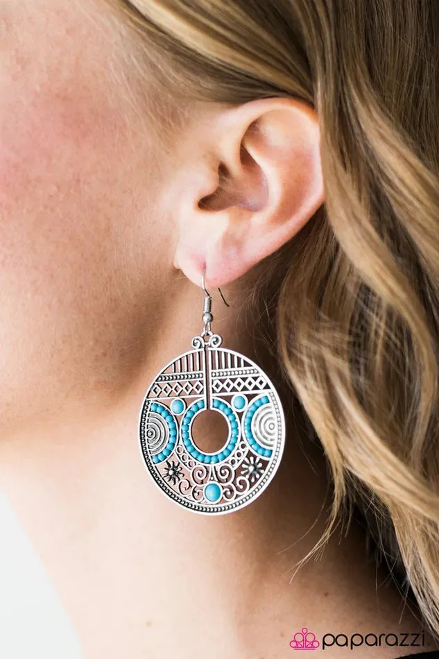 Paparazzi Jewelry Earrings Paparazzi Earring A Taste Of Tahiti Blue